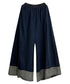 Stitch Contrast Color Wide Denim